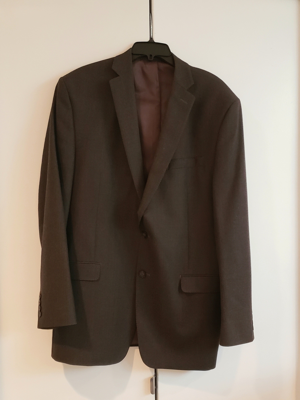 Calvin Klein Black Single-Breasted Men's Blazer Wool SIZE 44L